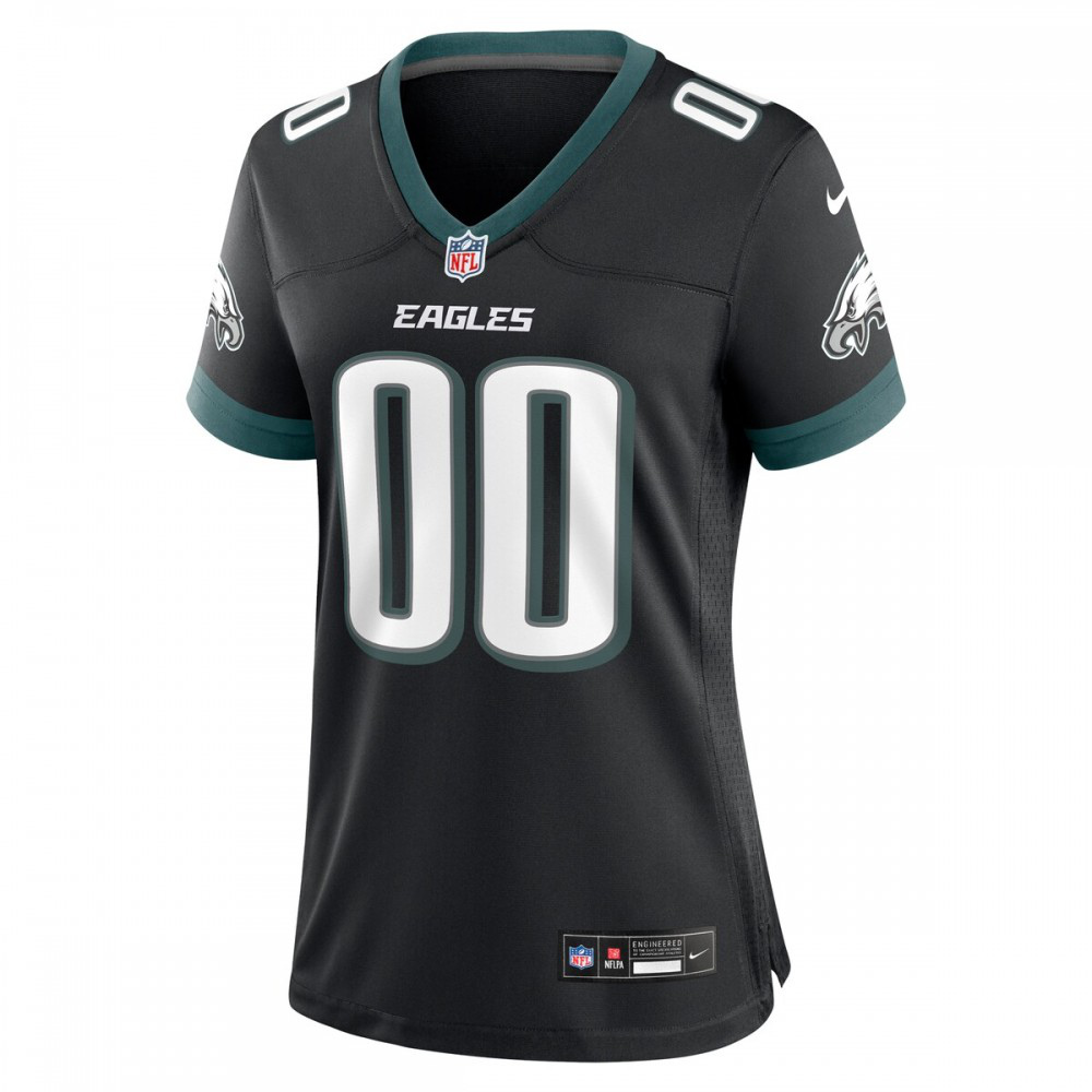 Philadelphia Eagles Women's Alternate Custom Game Jersey - Black-Pro Kit Vault | Brand New 26/27 Sports Jerseys