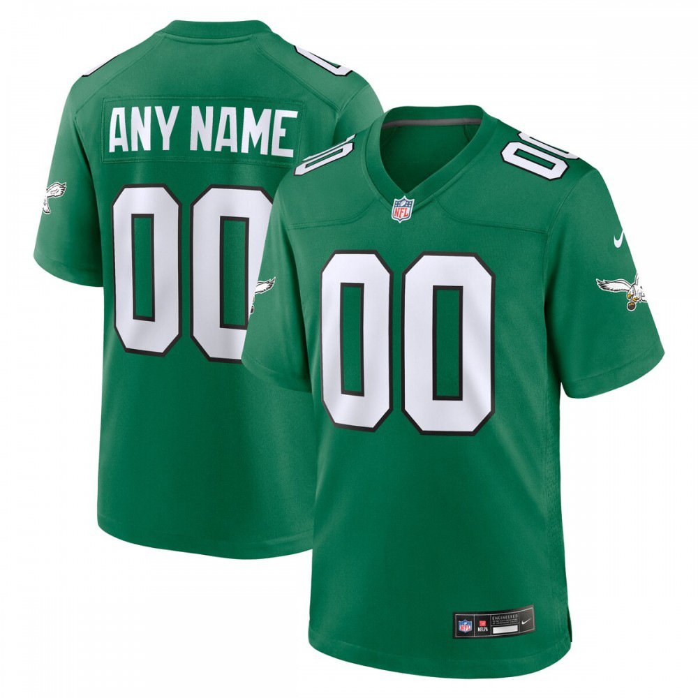 Philadelphia Eagles Alternate Custom Game Jersey - Kelly Green-Pro Kit Vault | Brand New 26/27 Sports Jerseys