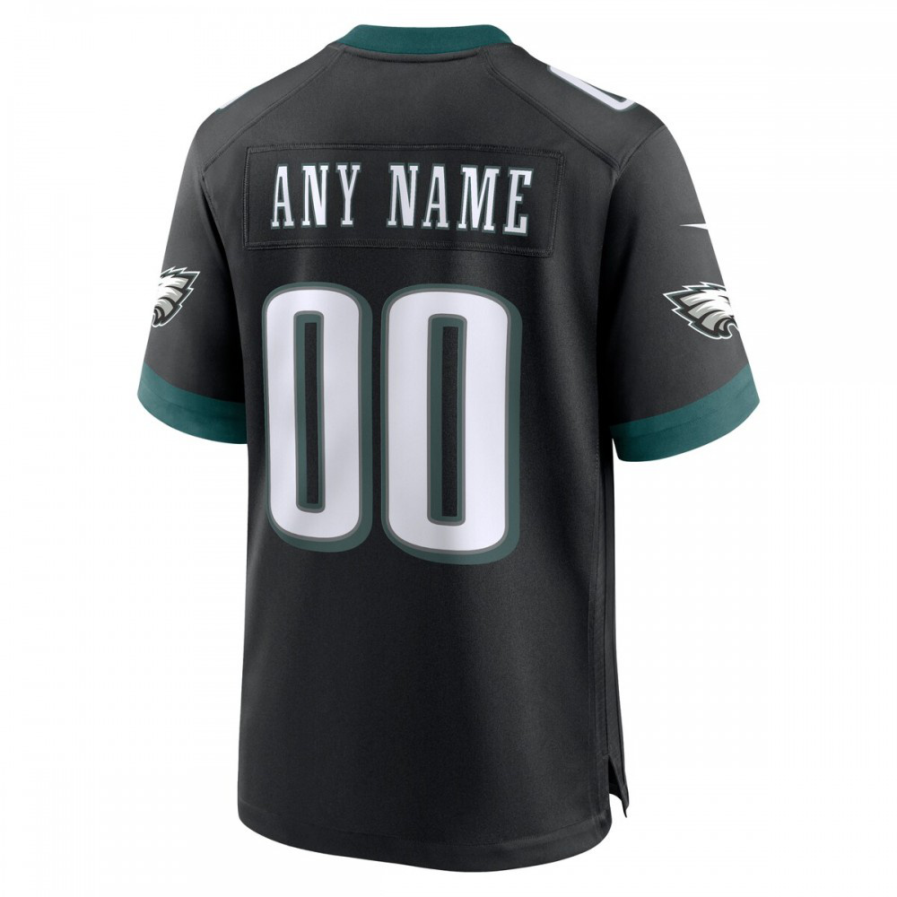 Philadelphia Eagles Alternate Custom Game Jersey - Black-Pro Kit Vault | Brand New 26/27 Sports Jerseys