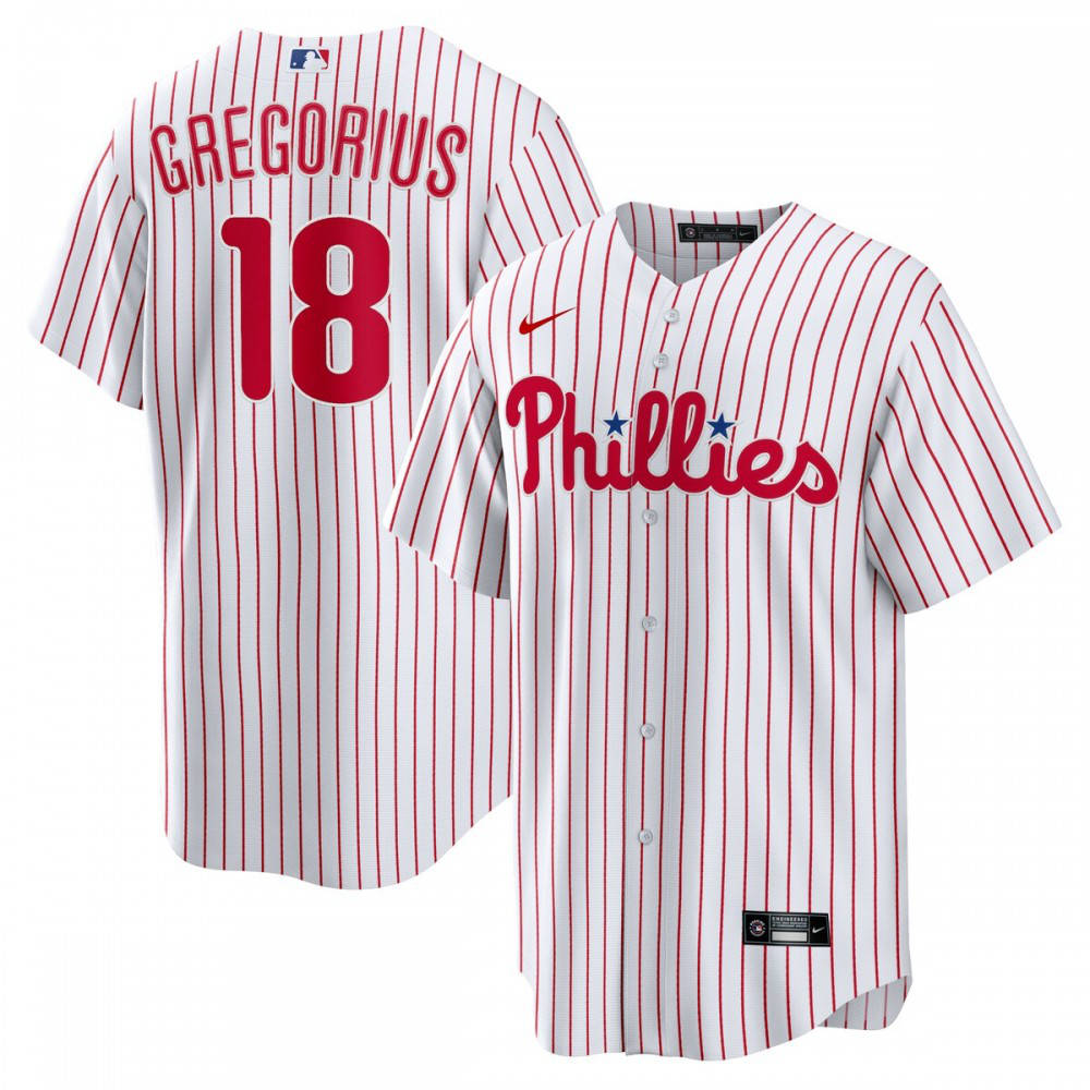Didi Gregorius Philadelphia Phillies Home Replica Player Name Jersey - White-Pro Kit Vault | Brand New 26/27 Sports Jerseys