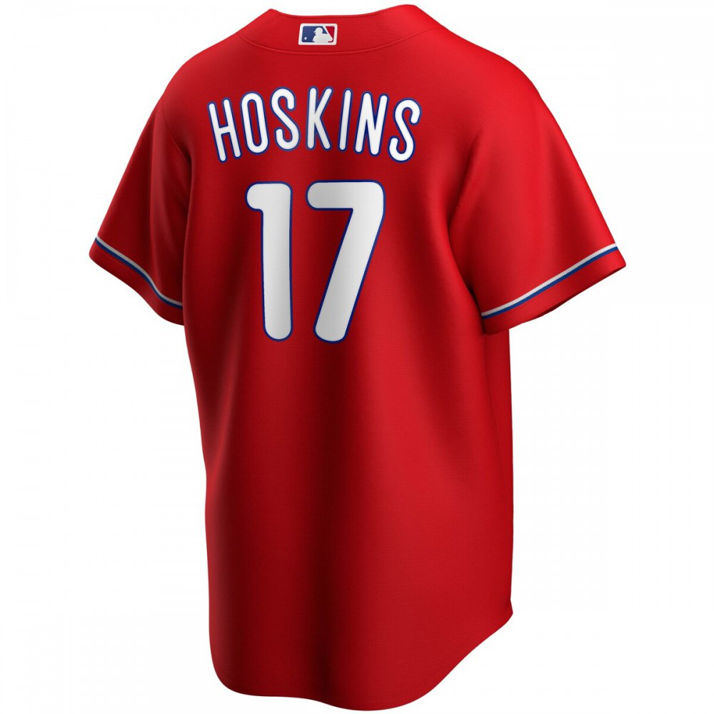 Rhys Hoskins Philadelphia Phillies Youth Alternate Replica Player Jersey - Red-Pro Kit Vault | Brand New 26/27 Sports Jerseys