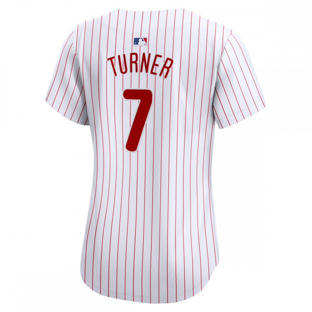 Trea Turner Philadelphia Phillies Women's Home Limited Player Jersey - White-Pro Kit Vault | Brand New 26/27 Sports Jerseys