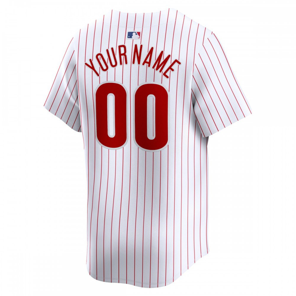 Philadelphia Phillies Youth Home Limited Custom Jersey - White-Pro Kit Vault | Brand New 26/27 Sports Jerseys