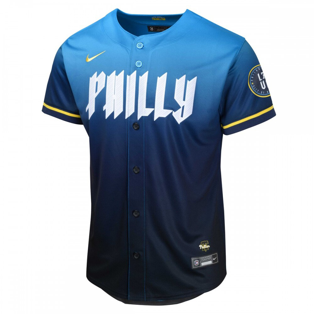 Zack Wheeler Philadelphia Phillies Youth 2024 City Connect Limited Player Jersey - Blue-Pro Kit Vault | Brand New 26/27 Sports Jerseys