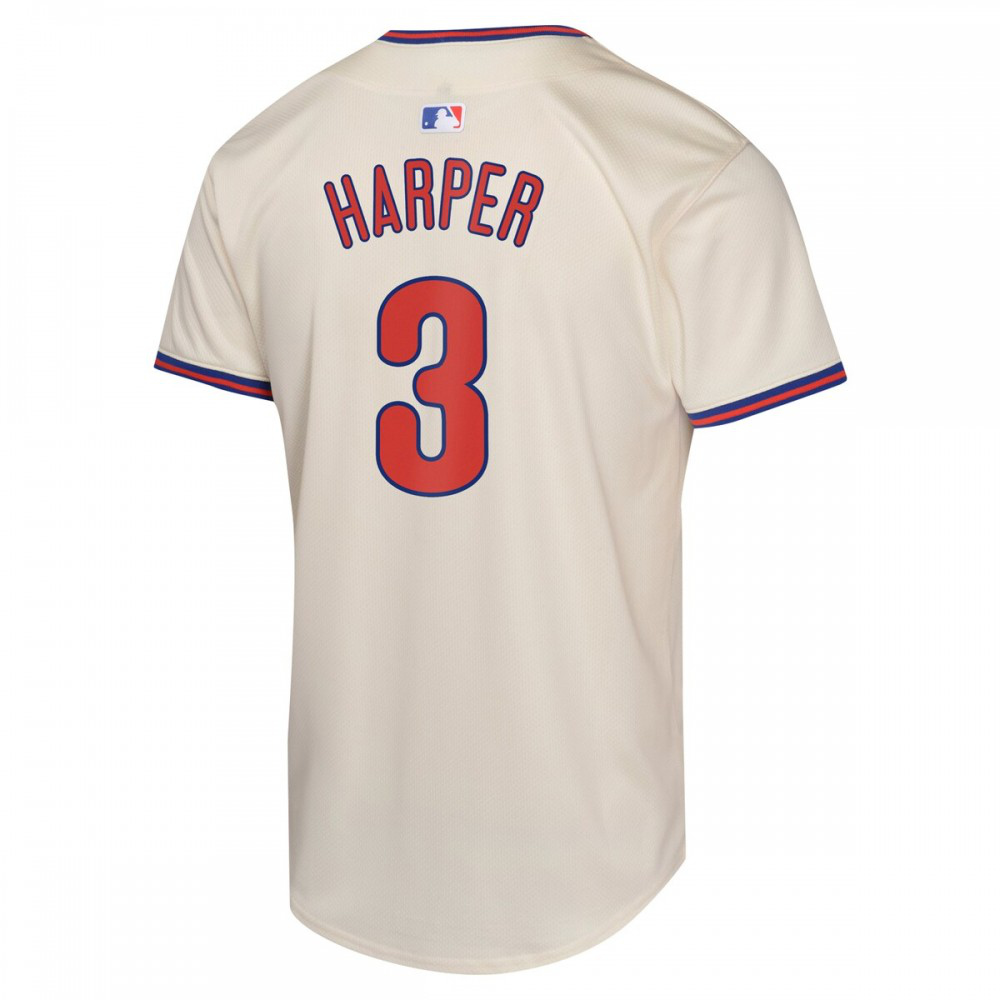 Bryce Harper Philadelphia Phillies Youth Alternate Limited Player Jersey - Cream-Pro Kit Vault | Brand New 26/27 Sports Jerseys