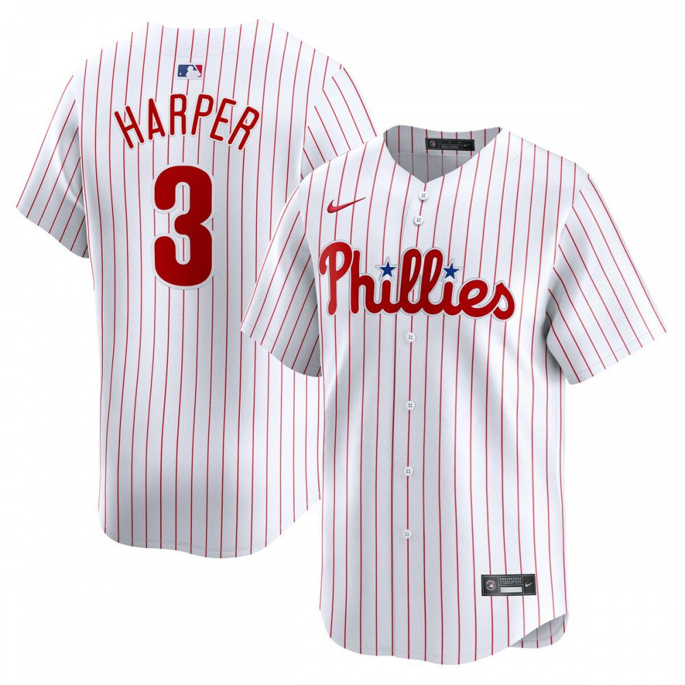 Bryce Harper Philadelphia Phillies Youth Home Limited Player Jersey - White-Pro Kit Vault | Brand New 26/27 Sports Jerseys