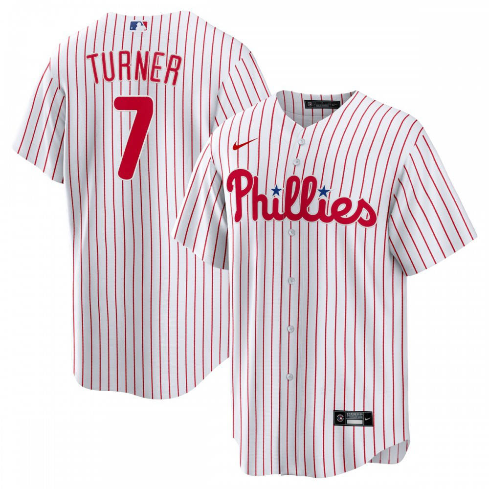 Trea Turner Philadelphia Phillies Home Replica Player Jersey - White-Pro Kit Vault | Brand New 26/27 Sports Jerseys