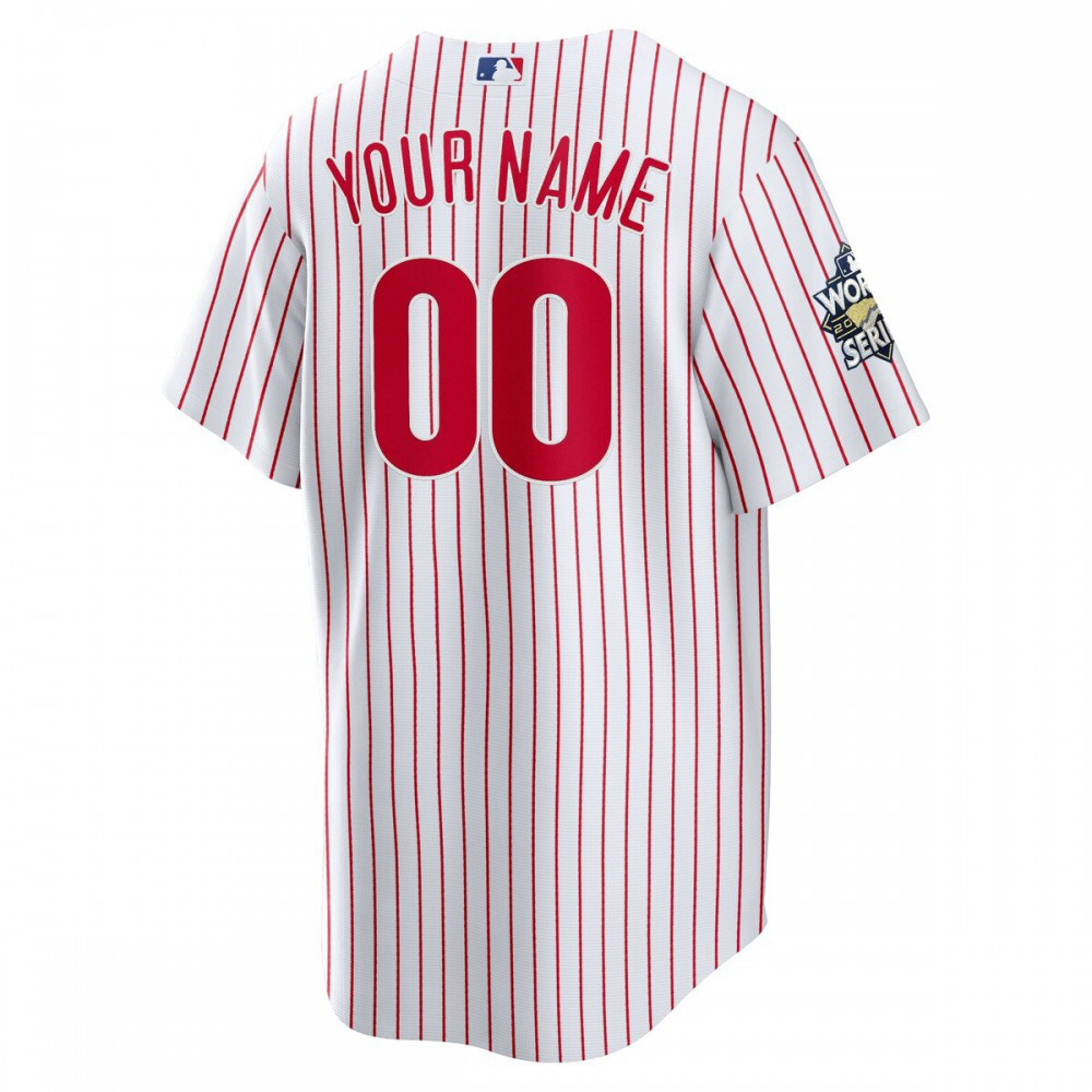 Philadelphia Phillies 2022 World Series Home Custom Replica Jersey - White/Red-Pro Kit Vault | Brand New 26/27 Sports Jerseys