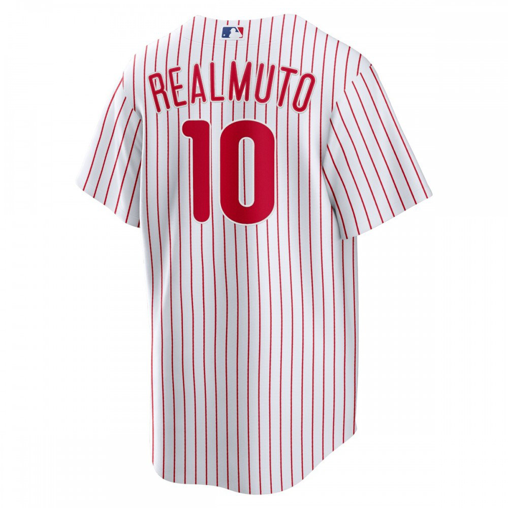 JT Realmuto Philadelphia Phillies Home Replica Player Name Jersey - White-Pro Kit Vault | Brand New 26/27 Sports Jerseys