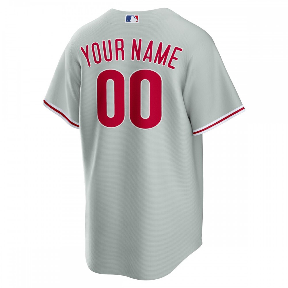 Philadelphia Phillies Road Custom Replica Jersey - Gray-Pro Kit Vault | Brand New 26/27 Sports Jerseys