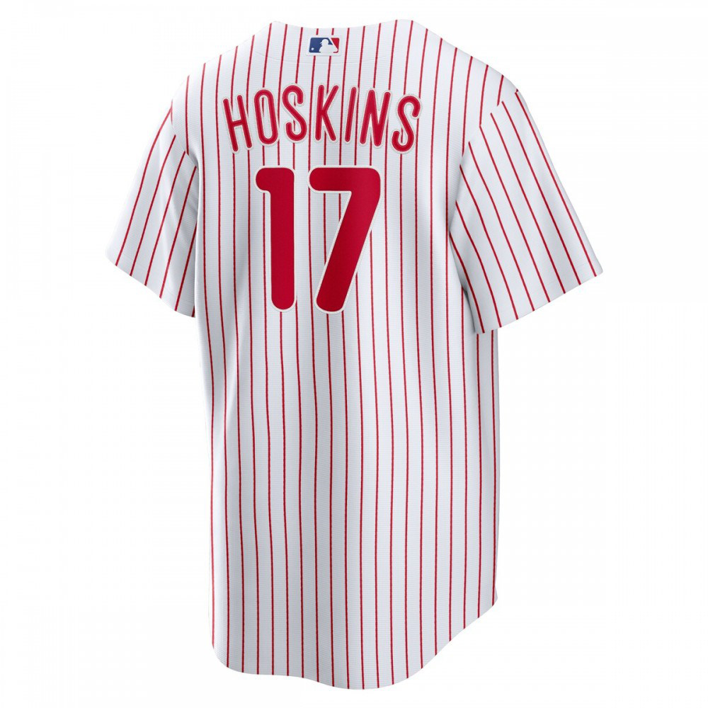 Rhys Hoskins Philadelphia Phillies Home Replica Player Name Jersey - White-Pro Kit Vault | Brand New 26/27 Sports Jerseys