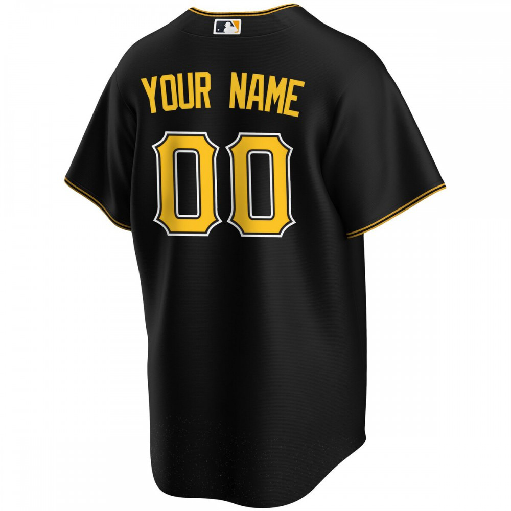 Pittsburgh Pirates Alternate Replica Custom Jersey - Black-Pro Kit Vault | Brand New 26/27 Sports Jerseys