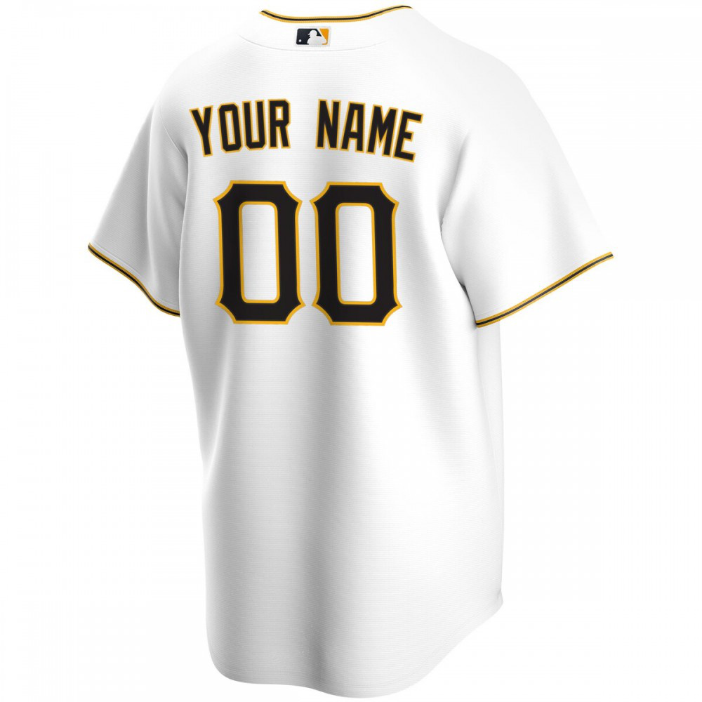 Pittsburgh Pirates Home Replica Custom Jersey - White-Pro Kit Vault | Brand New 26/27 Sports Jerseys