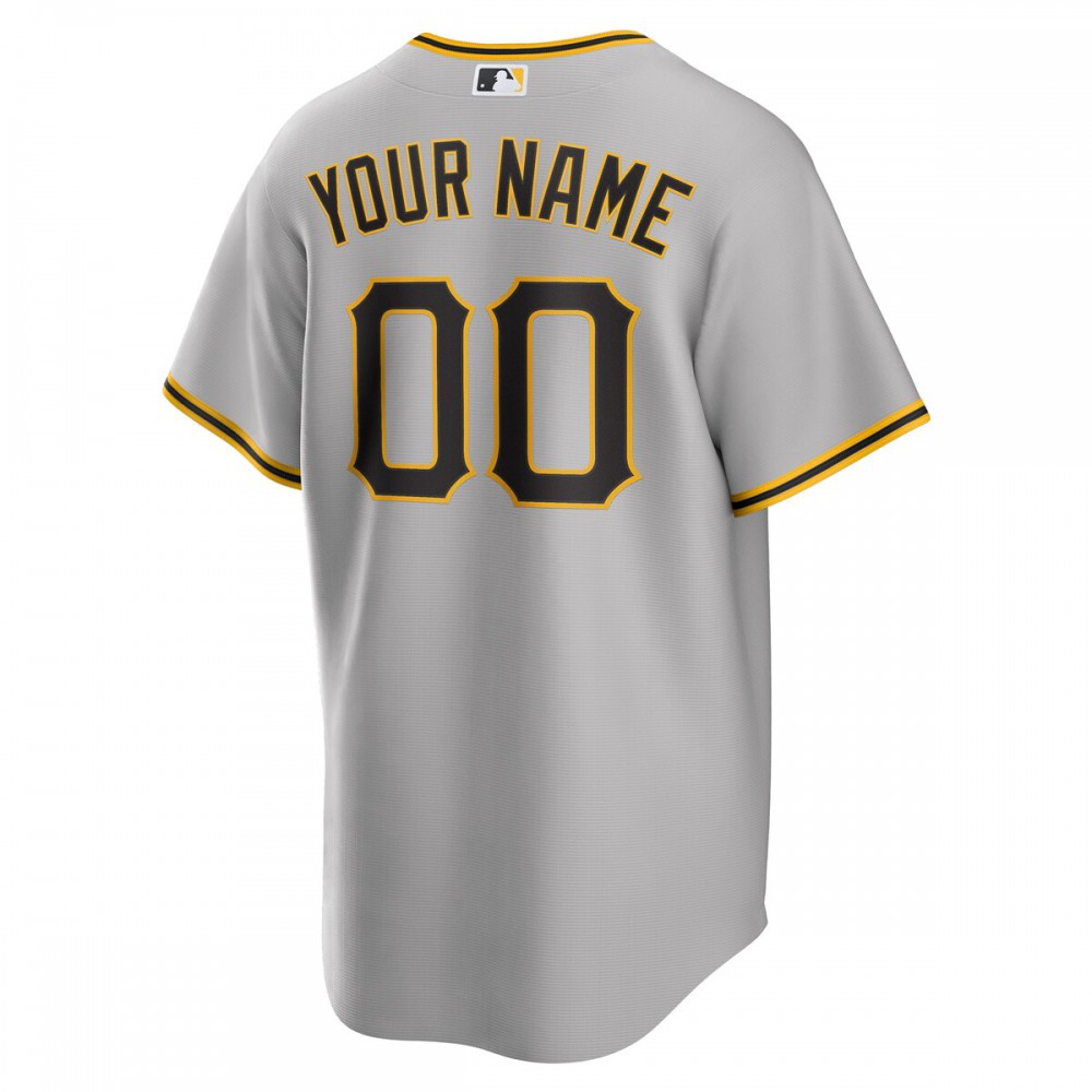 Pittsburgh Pirates Road Custom Replica Jersey - Gray-Pro Kit Vault | Brand New 26/27 Sports Jerseys