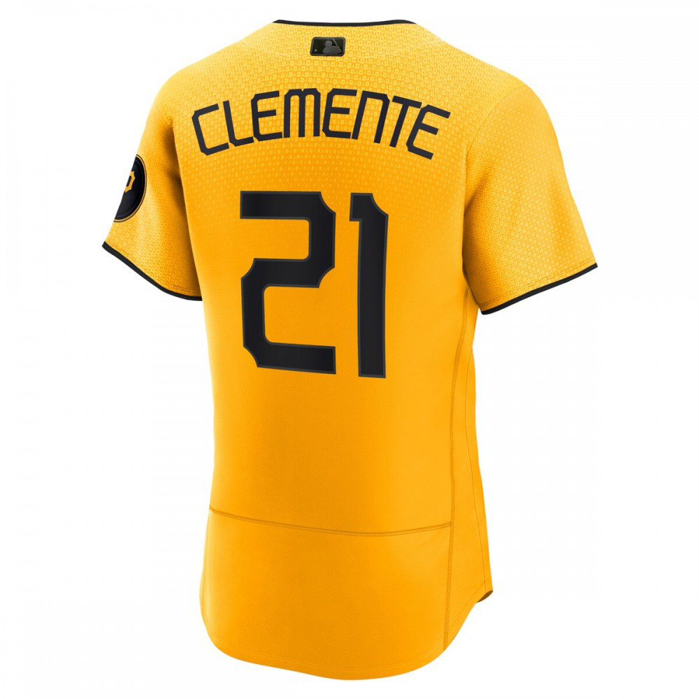 Roberto Clemente Pittsburgh Pirates 2023 City Connect Authentic Player Jersey - Gold-Pro Kit Vault | Brand New 26/27 Sports Jerseys