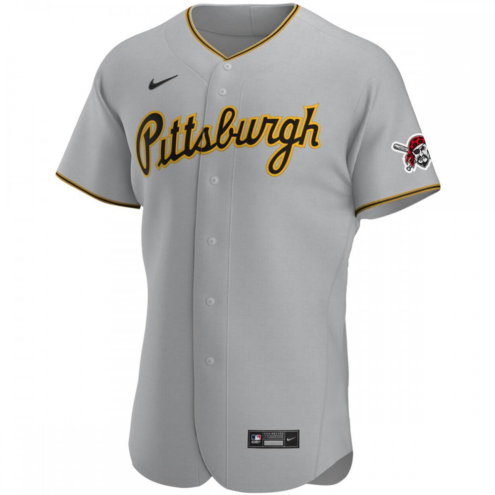 Pittsburgh Pirates Road Authentic Team Jersey - Gray-Pro Kit Vault | Brand New 26/27 Sports Jerseys