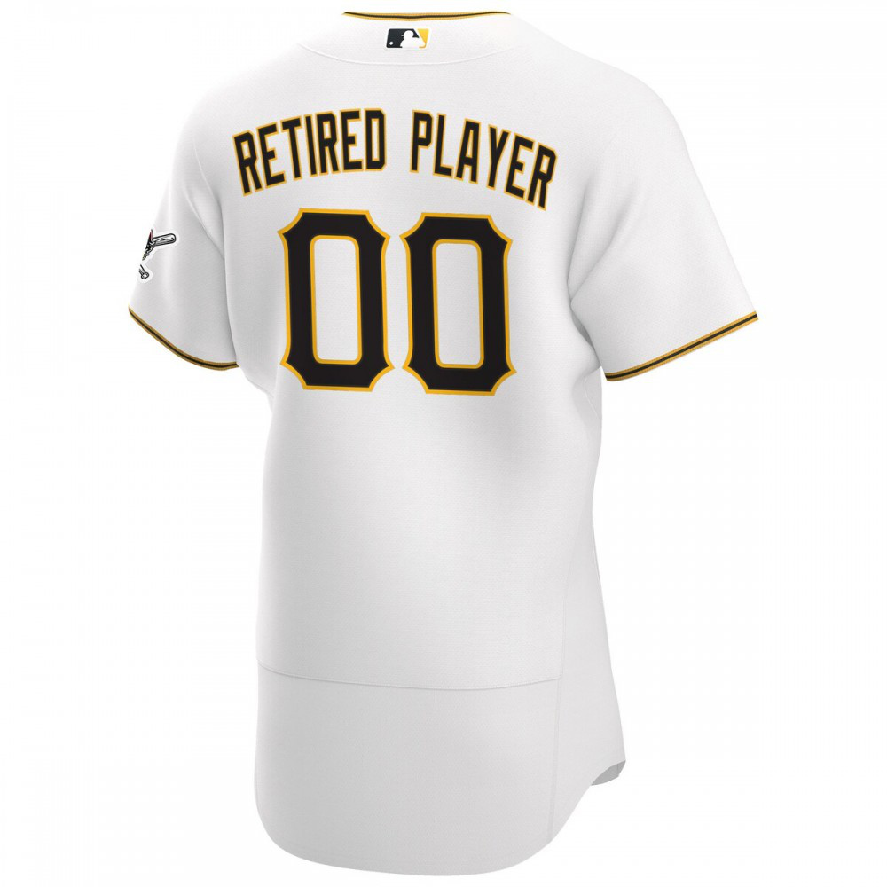 Pittsburgh Pirates Home Custom Pick-A-Player Retired Roster Authentic Jersey - White-Pro Kit Vault | Brand New 26/27 Sports Jerseys