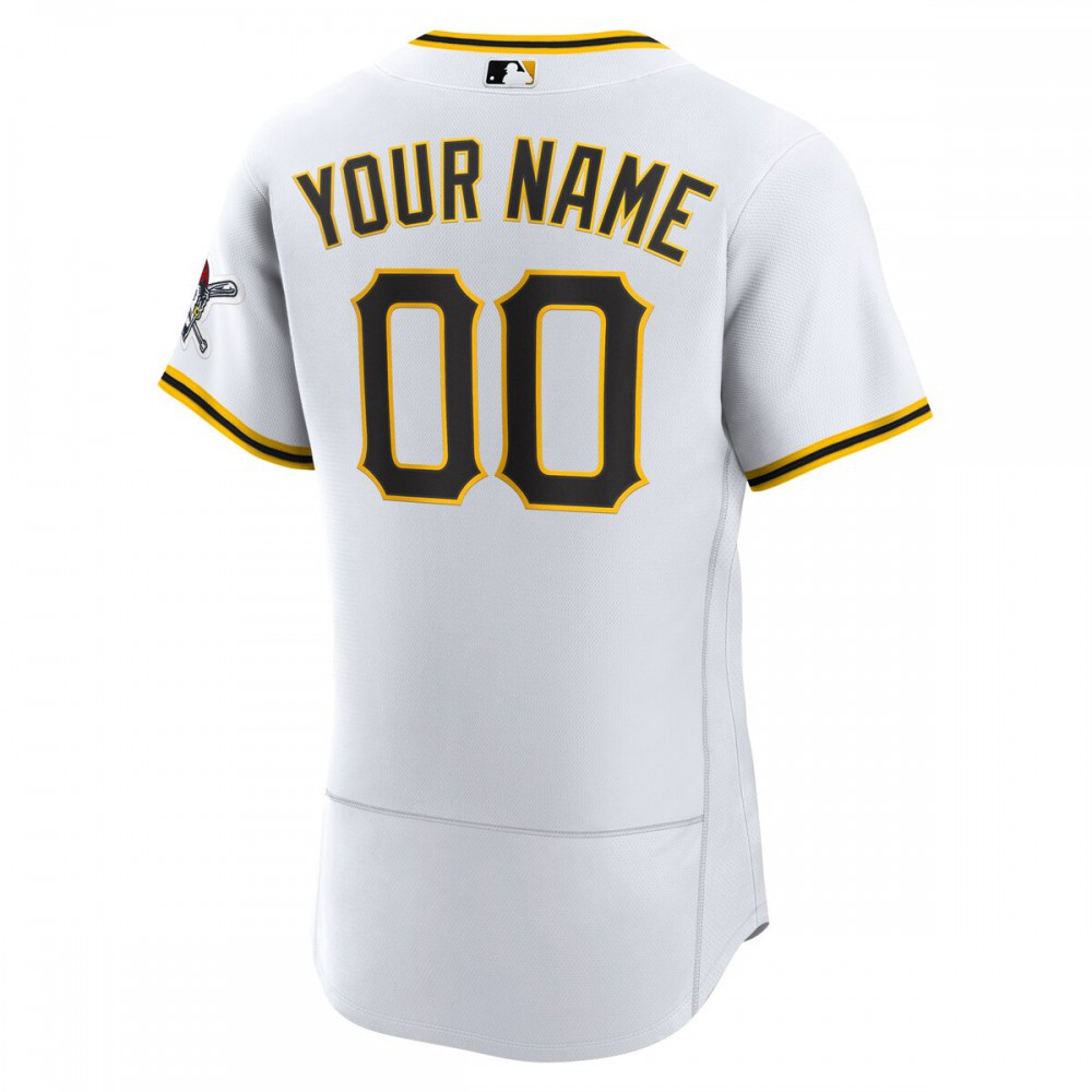 Pittsburgh Pirates Home Authentic Custom Jersey - White-Pro Kit Vault | Brand New 26/27 Sports Jerseys
