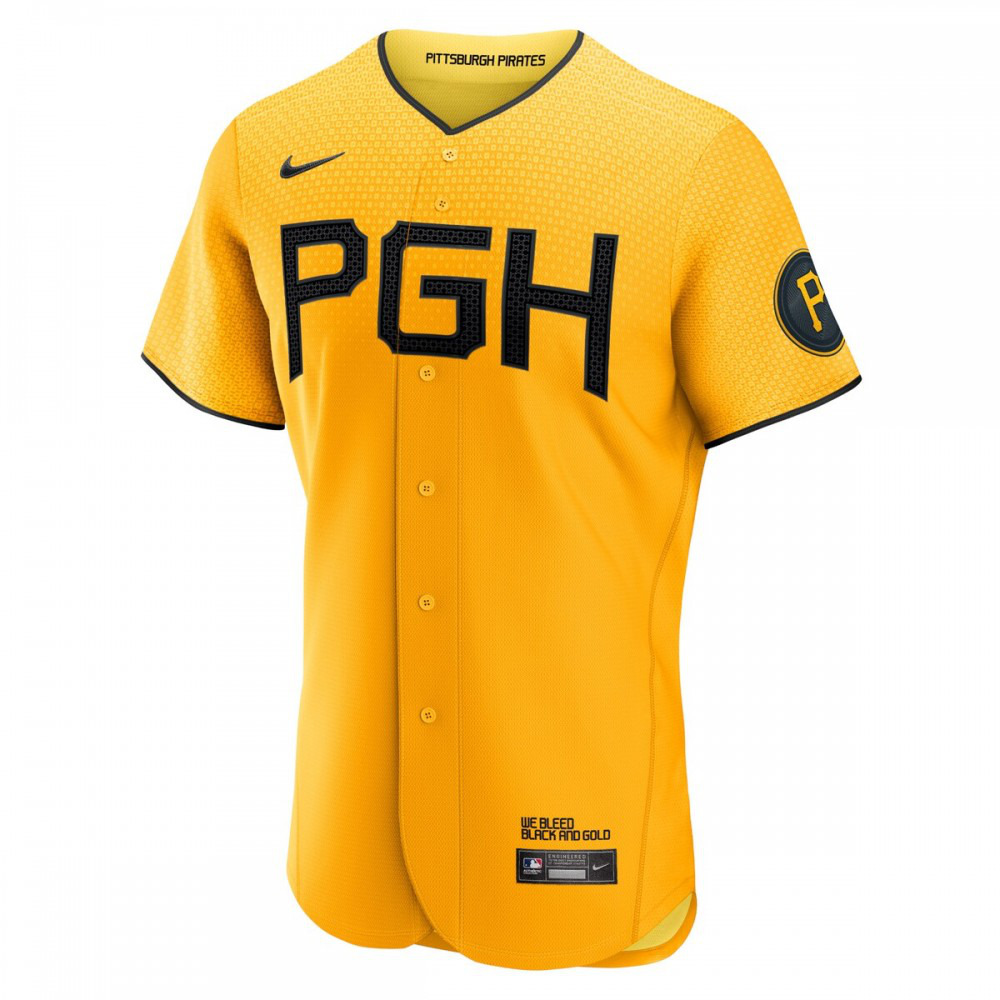 Roberto Clemente Pittsburgh Pirates 2023 City Connect Authentic Player Jersey - Gold-Pro Kit Vault | Brand New 26/27 Sports Jerseys