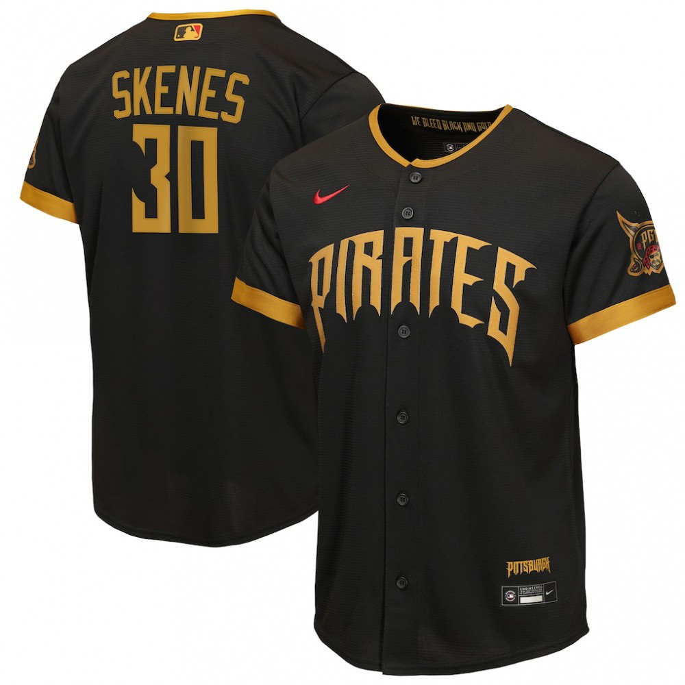 Paul Skenes Pittsburgh Pirates Youth 2026 City Connect Stadium Jersey - Black-Pro Kit Vault | Brand New 26/27 Sports Jerseys