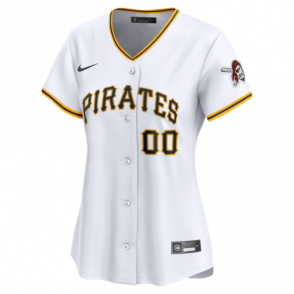 Pittsburgh Pirates Women's Home Limited Custom Jersey - White-Pro Kit Vault | Brand New 26/27 Sports Jerseys