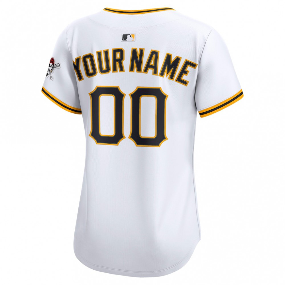 Pittsburgh Pirates Women's Home Limited Custom Jersey - White-Pro Kit Vault | Brand New 26/27 Sports Jerseys