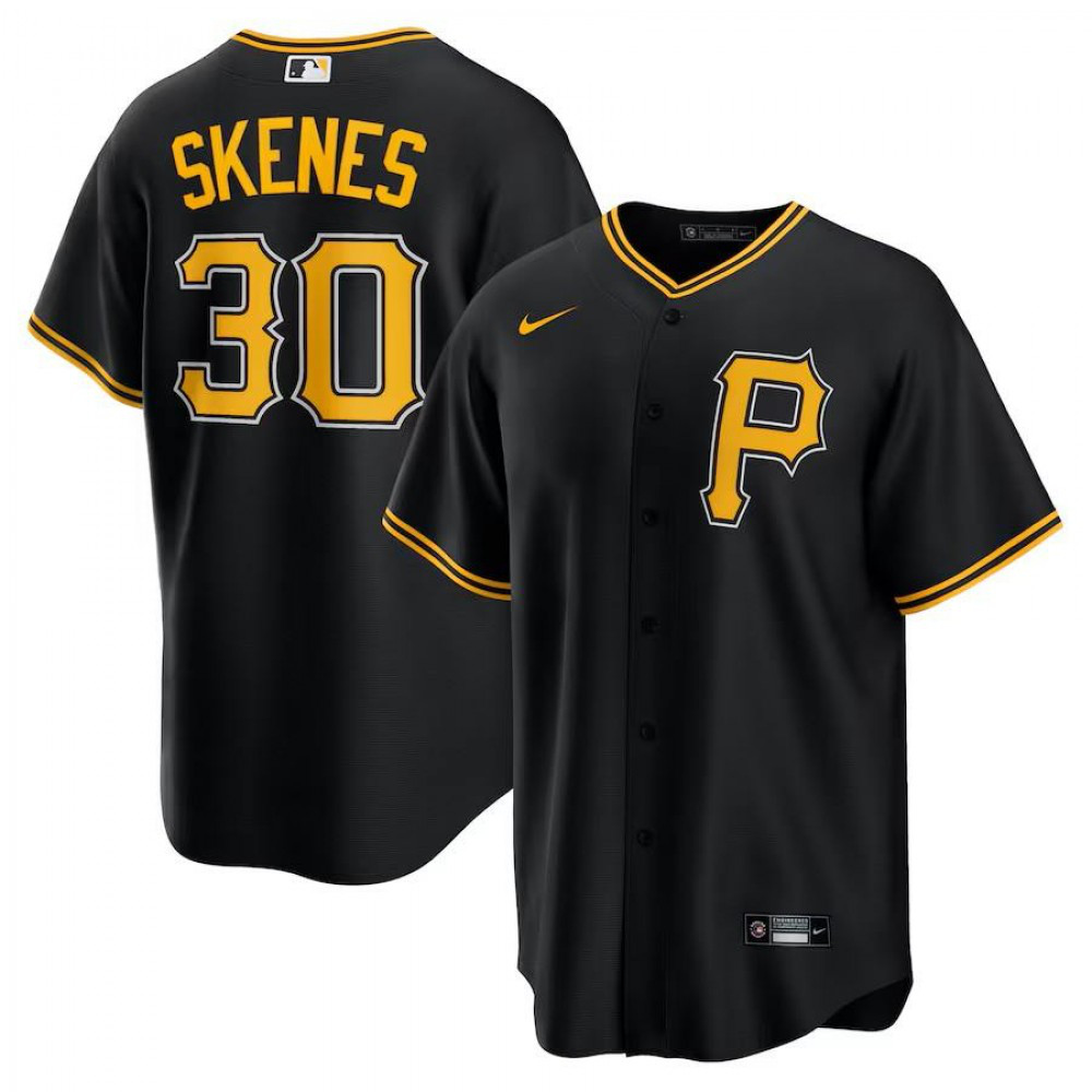 Pittsburgh Pirates Paul Skenes Black Alternate Replica Player Jersey-Pro Kit Vault | Brand New 26/27 Sports Jerseys