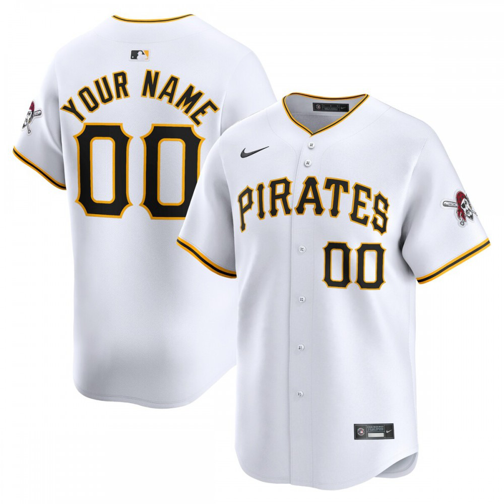 Pittsburgh Pirates Home Limited Custom Jersey - White-Pro Kit Vault | Brand New 26/27 Sports Jerseys
