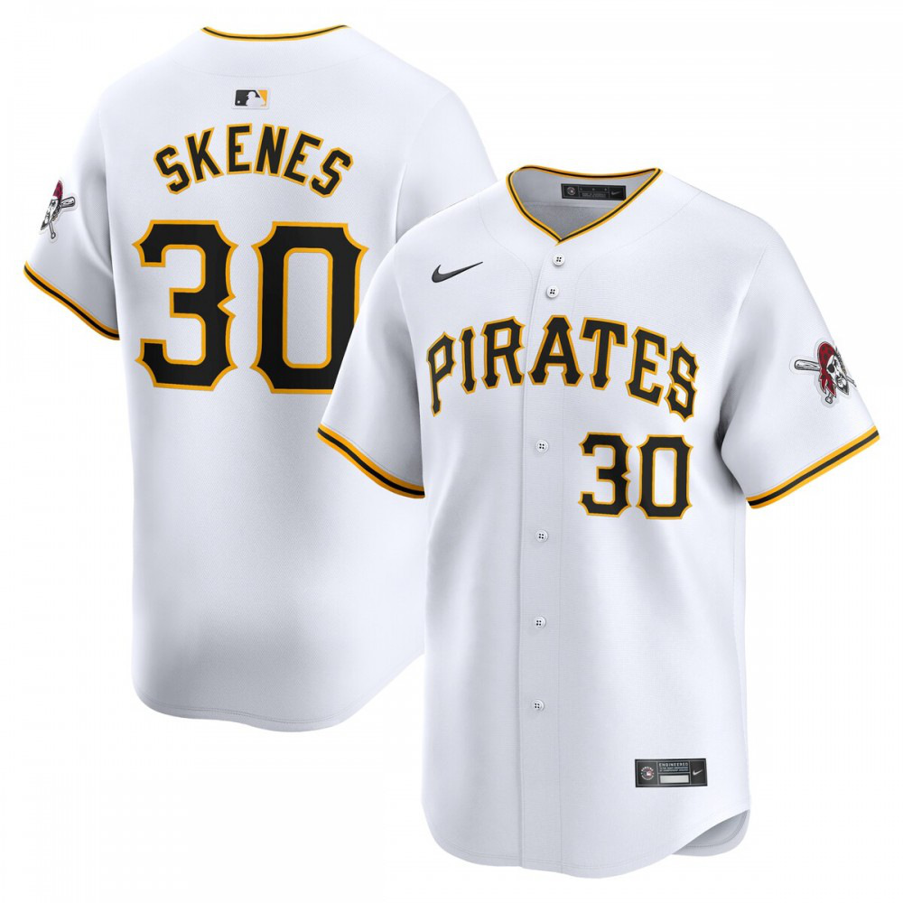 Paul Skenes Pittsburgh Pirates Home Limited Player Jersey - White-Pro Kit Vault | Brand New 26/27 Sports Jerseys