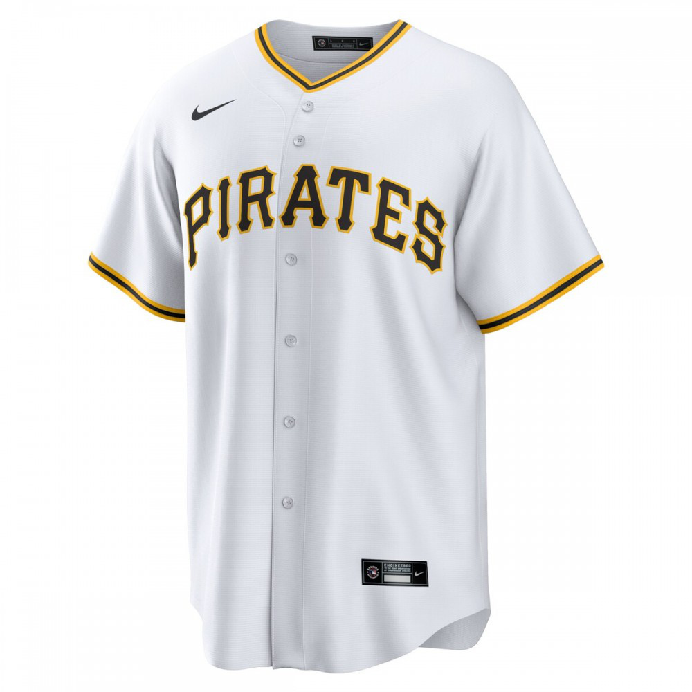 Jack Suwinski Pittsburgh Pirates Home Replica Jersey - White-Pro Kit Vault | Brand New 26/27 Sports Jerseys