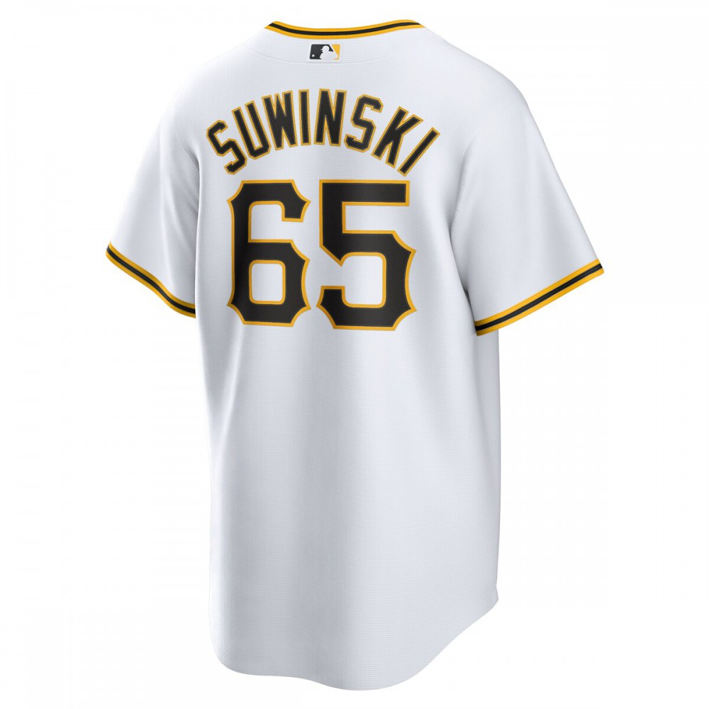 Jack Suwinski Pittsburgh Pirates Home Replica Jersey - White-Pro Kit Vault | Brand New 26/27 Sports Jerseys