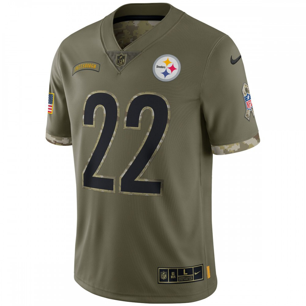 Najee Harris Pittsburgh Steelers 2022 Salute To Service Limited Jersey - Olive-Pro Kit Vault | Brand New 26/27 Sports Jerseys