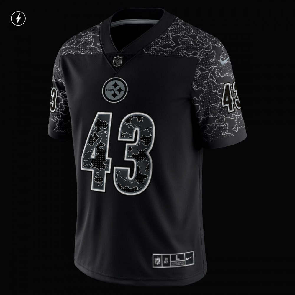 Troy Polamalu Pittsburgh Steelers Retired Player RFLCTV Limited Jersey - Black-Pro Kit Vault | Brand New 26/27 Sports Jerseys