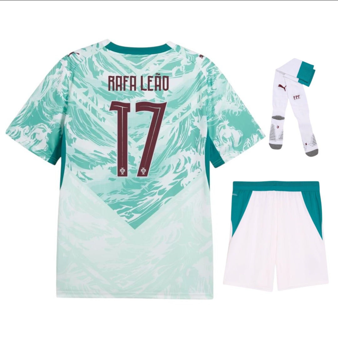 Portugal Kids' Rafa Leao 17 Away Kit 2026-2027-Pro Kit Vault | Brand New 26/27 Sports Jerseys