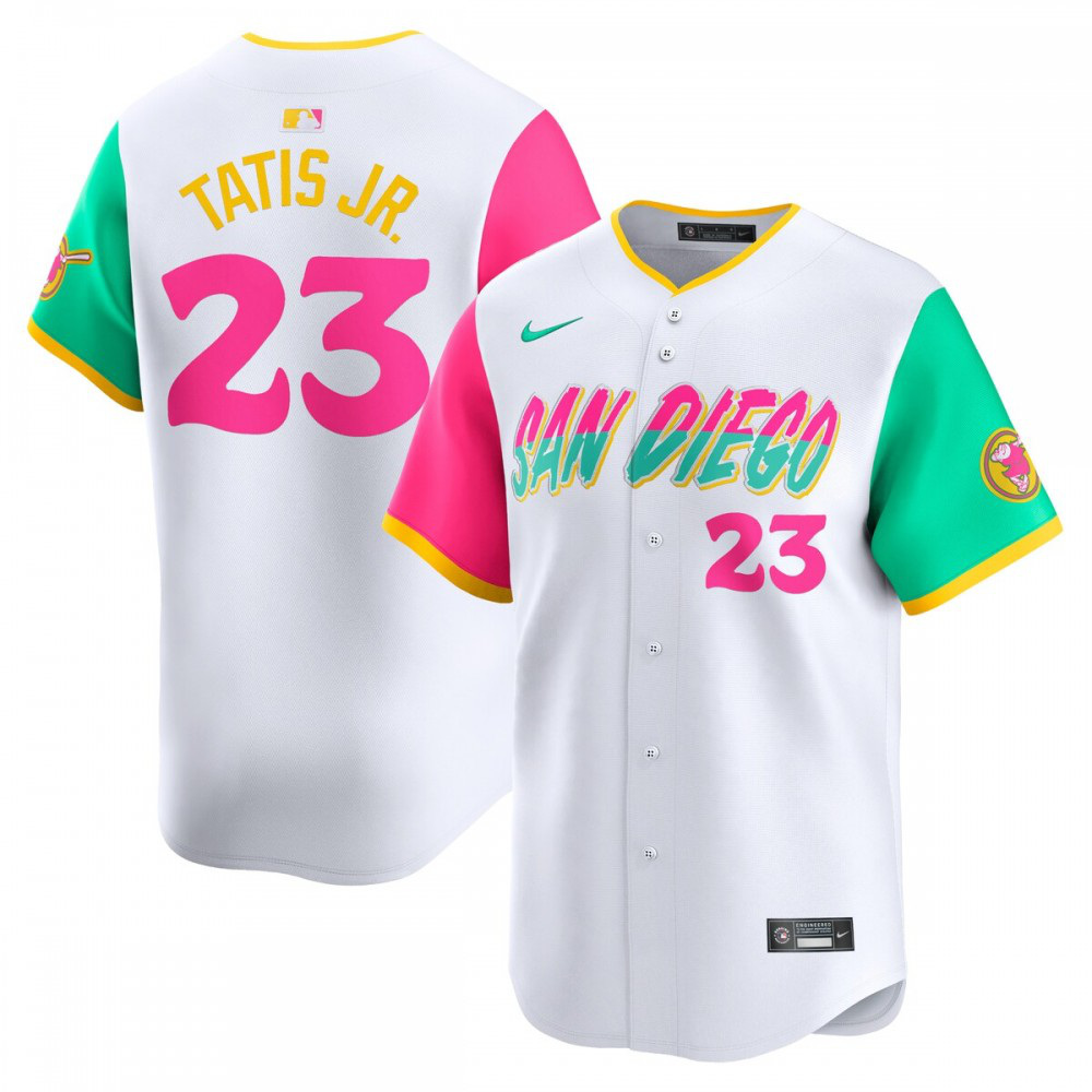 Fernando Tatis Jr. San Diego Padres City Connect Limited Player Jersey - White-Pro Kit Vault | Brand New 26/27 Sports Jerseys