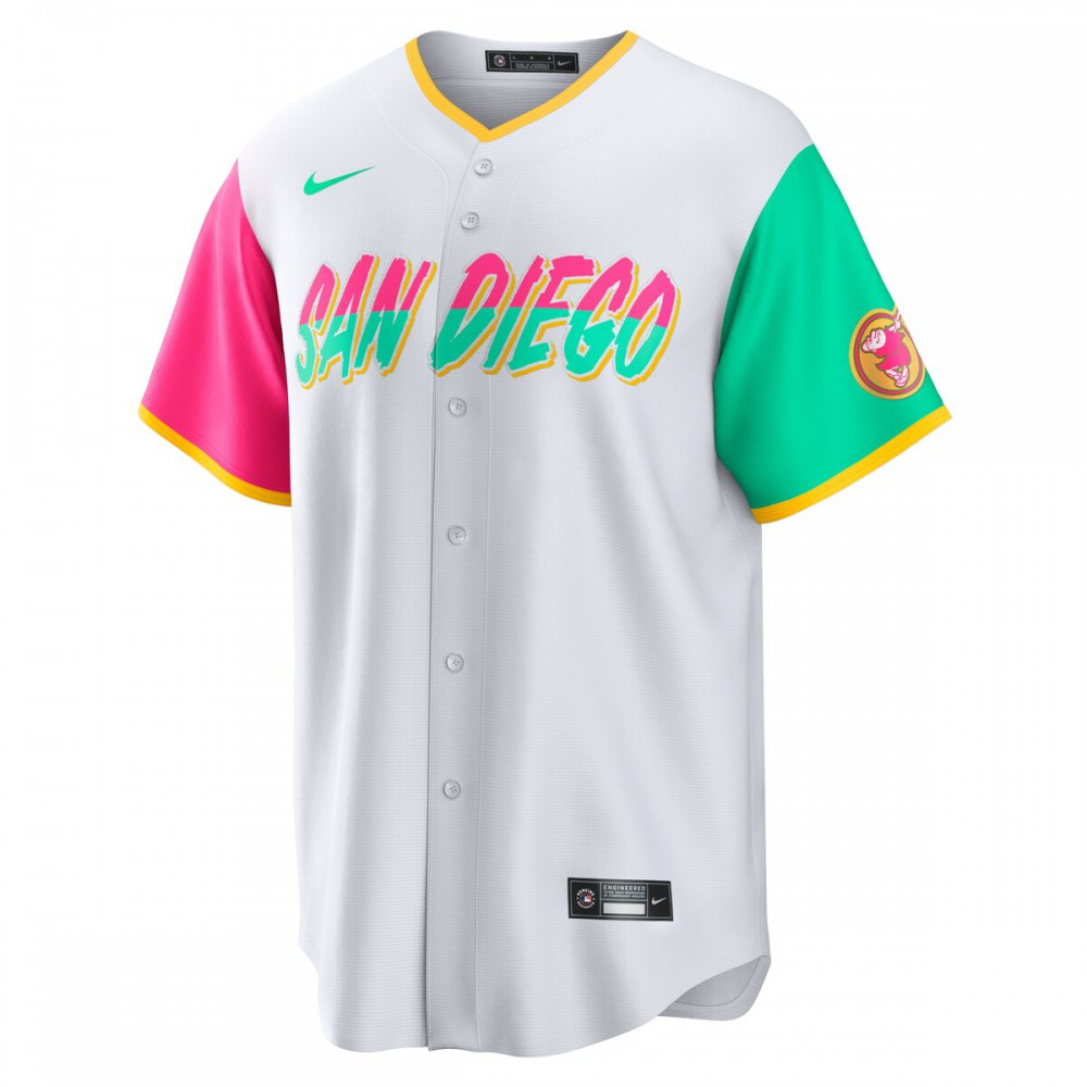 Fernando Tatis Jr. San Diego Padres 2022 City Connect Replica Player Jersey - White-Pro Kit Vault | Brand New 26/27 Sports Jerseys