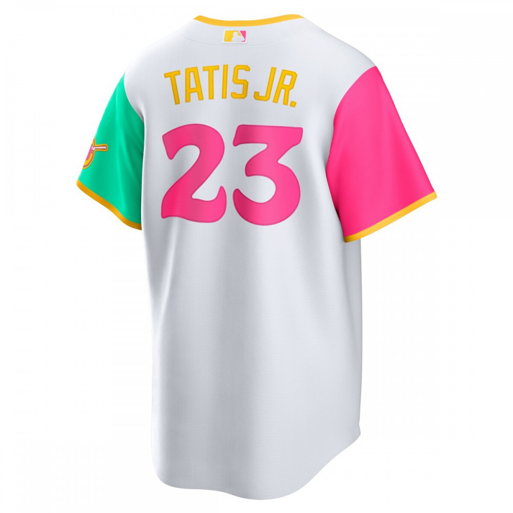 Fernando Tatis Jr. San Diego Padres 2022 City Connect Replica Player Jersey - White-Pro Kit Vault | Brand New 26/27 Sports Jerseys