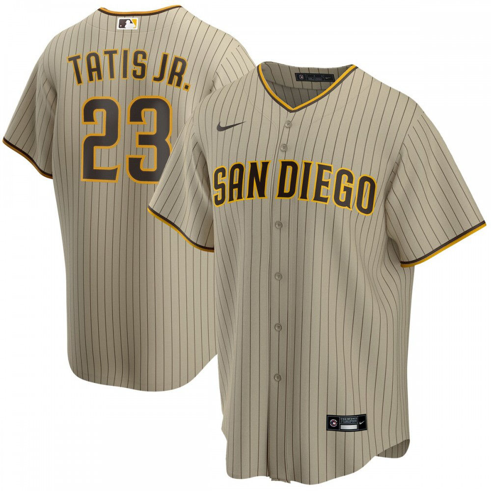 Fernando Tatis Jr. San Diego Padres Alternate Replica Player Jersey - Tan-Pro Kit Vault | Brand New 26/27 Sports Jerseys