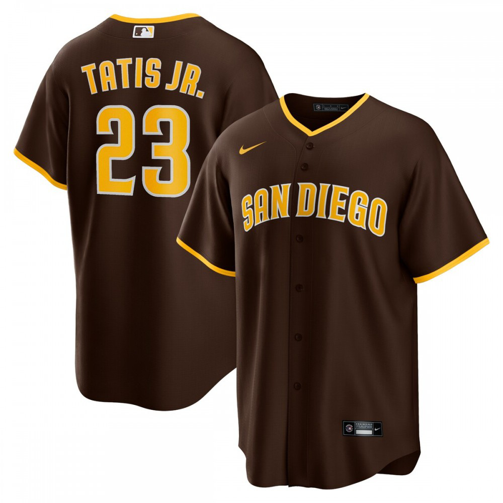 Fernando Tatis Jr. San Diego Padres Alternate Replica Player Jersey - Brown-Pro Kit Vault | Brand New 26/27 Sports Jerseys