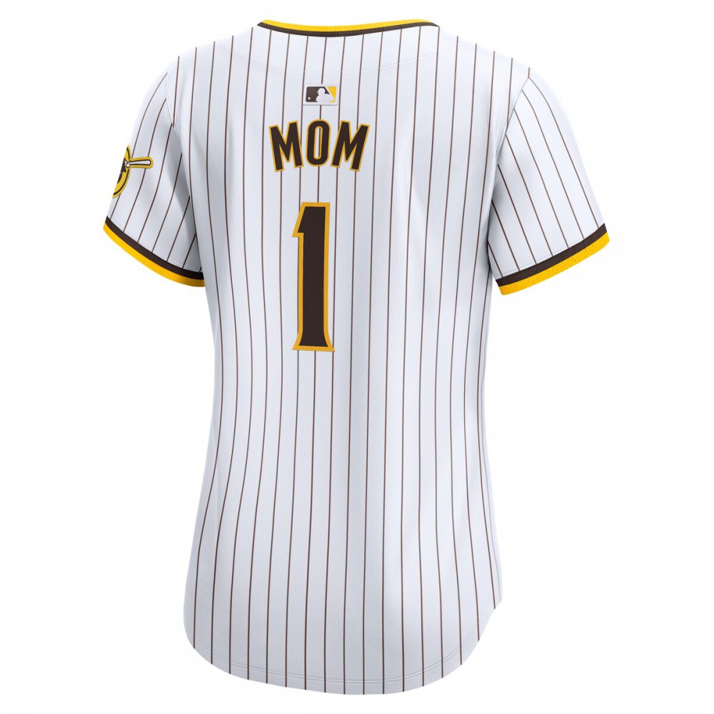 San Diego Padres Women's #1 Mom Home Limited Jersey - White-Pro Kit Vault | Brand New 26/27 Sports Jerseys