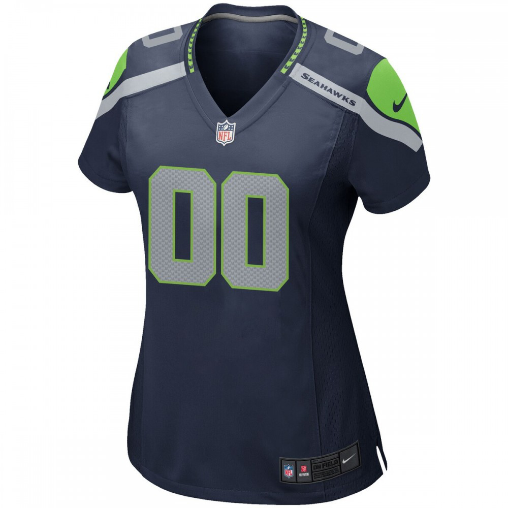 Seattle Seahawks Women's Custom Game Jersey - College Navy-Pro Kit Vault | Brand New 26/27 Sports Jerseys