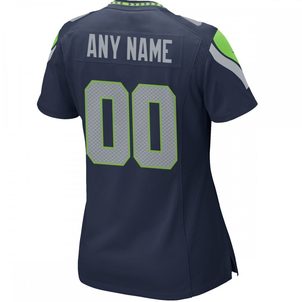 Seattle Seahawks Women's Custom Game Jersey - College Navy-Pro Kit Vault | Brand New 26/27 Sports Jerseys