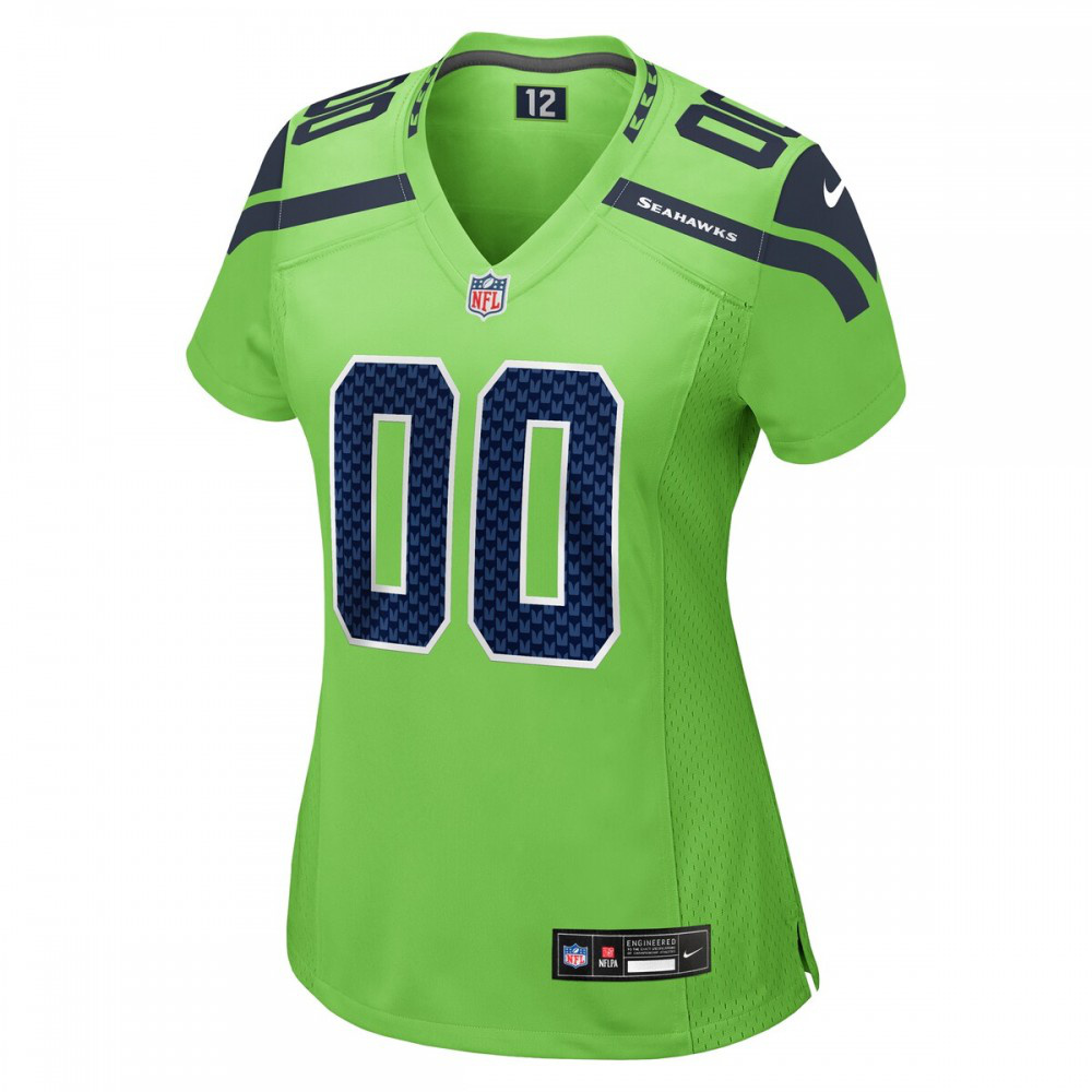 Seattle Seahawks Women's Alternate Custom Game Jersey - Neon Green-Pro Kit Vault | Brand New 26/27 Sports Jerseys