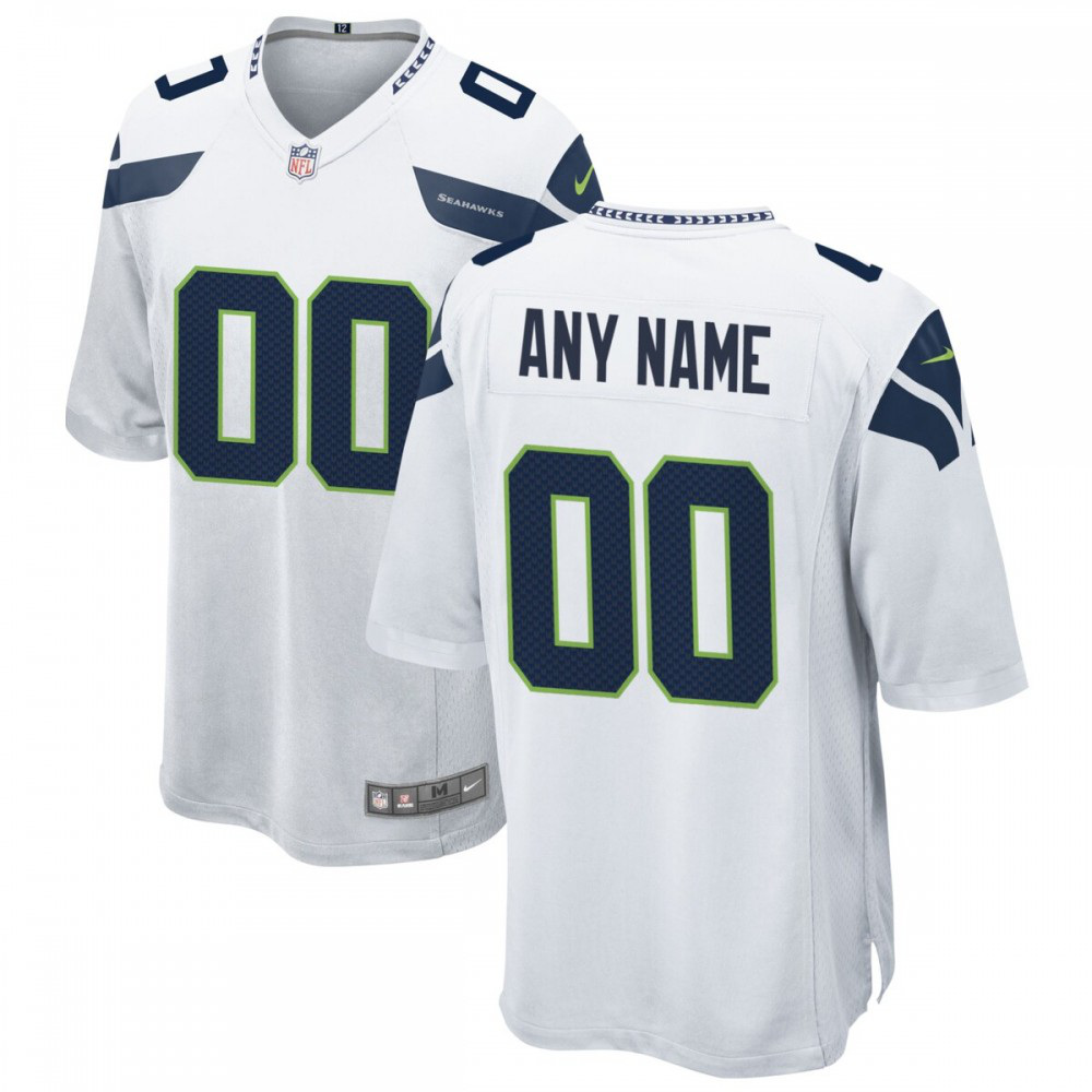 Seattle Seahawks Custom Game Jersey - White-Pro Kit Vault | Brand New 26/27 Sports Jerseys