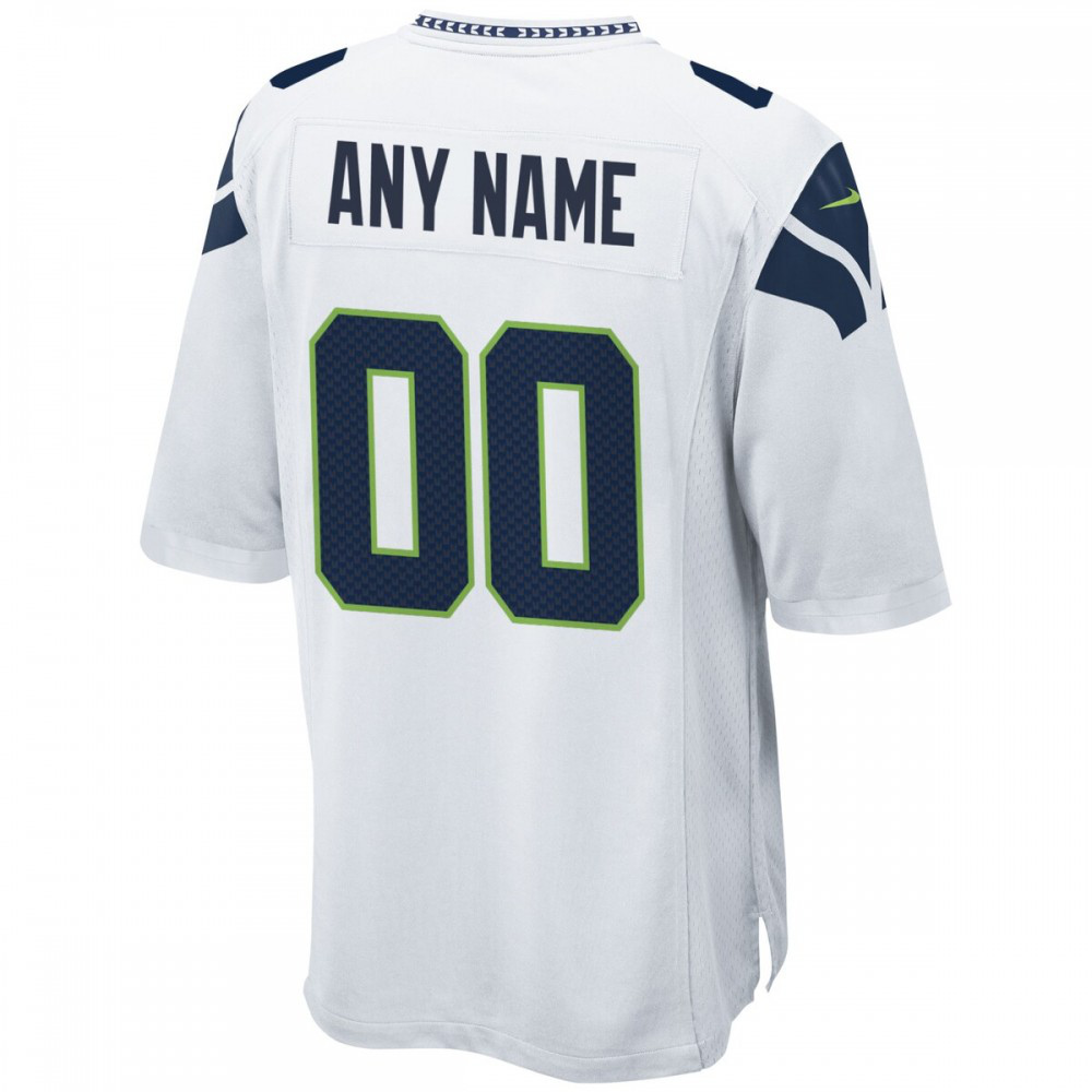 Seattle Seahawks Custom Game Jersey - White-Pro Kit Vault | Brand New 26/27 Sports Jerseys