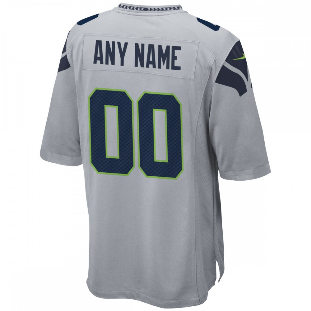 Seattle Seahawks Alternate Custom Game Jersey - Gray-Pro Kit Vault | Brand New 26/27 Sports Jerseys