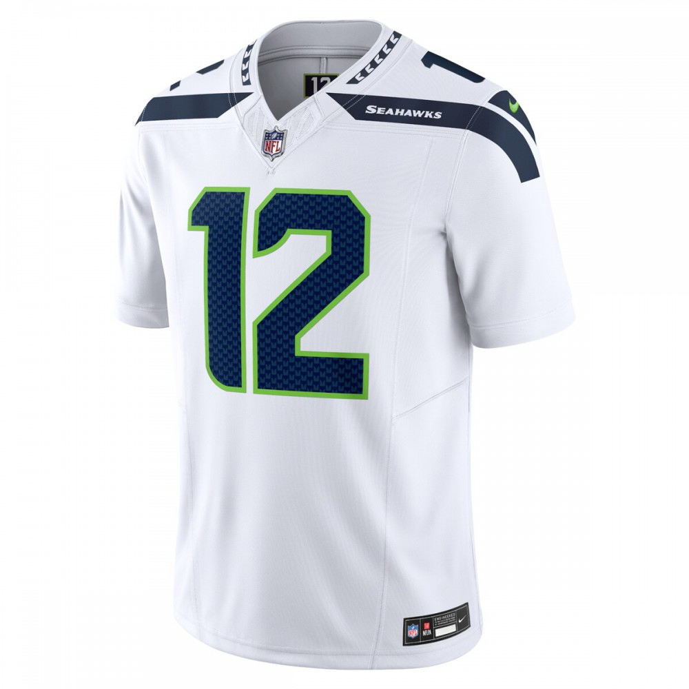 12 Fan Seattle Seahawks Vapor F.U.S.E. Limited Jersey - White-Pro Kit Vault | Brand New 26/27 Sports Jerseys