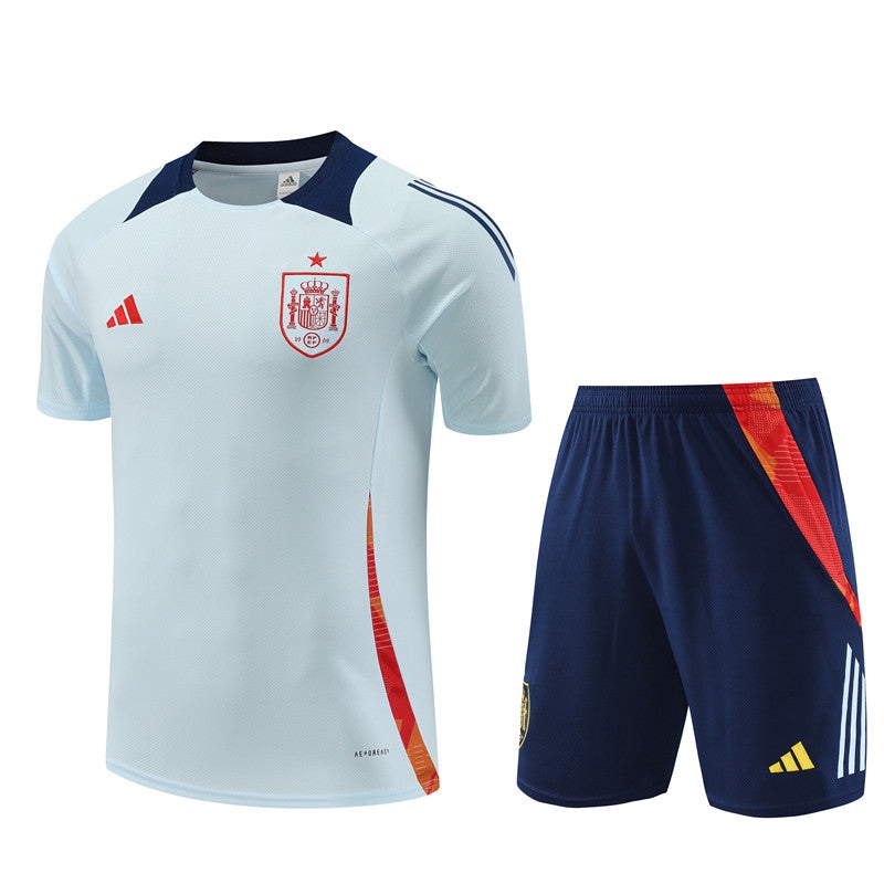 Spain Training Jersey/Shorts Set Grey 2024/25 | Foot Sport-Pro Kit Vault | Brand New 26/27 Sports Jerseys