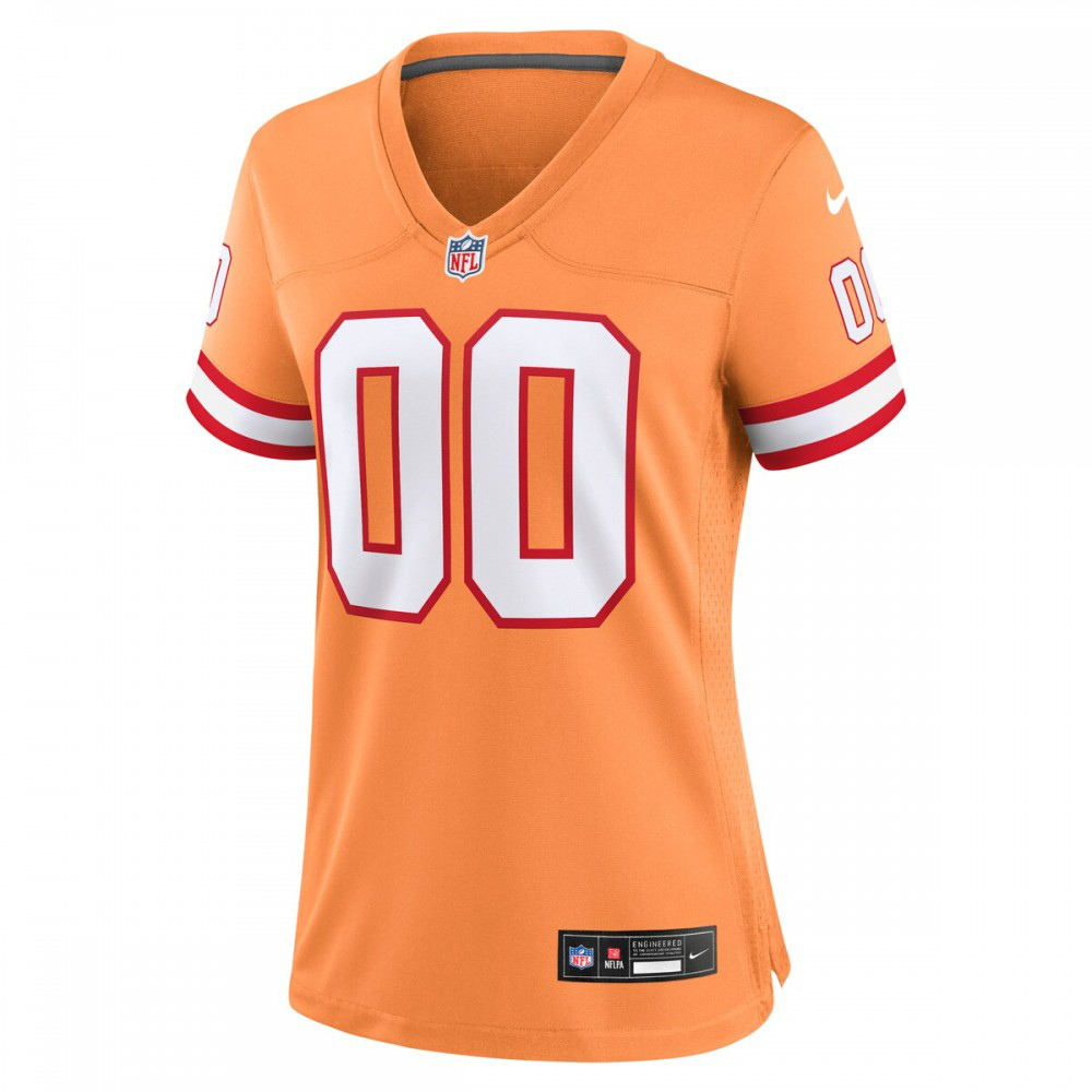Tampa Bay Buccaneers Women's Custom Throwback Game Jersey - Orange-Pro Kit Vault | Brand New 26/27 Sports Jerseys