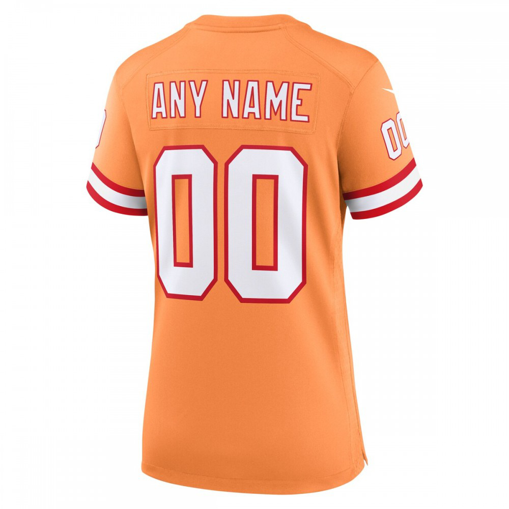Tampa Bay Buccaneers Women's Custom Throwback Game Jersey - Orange-Pro Kit Vault | Brand New 26/27 Sports Jerseys